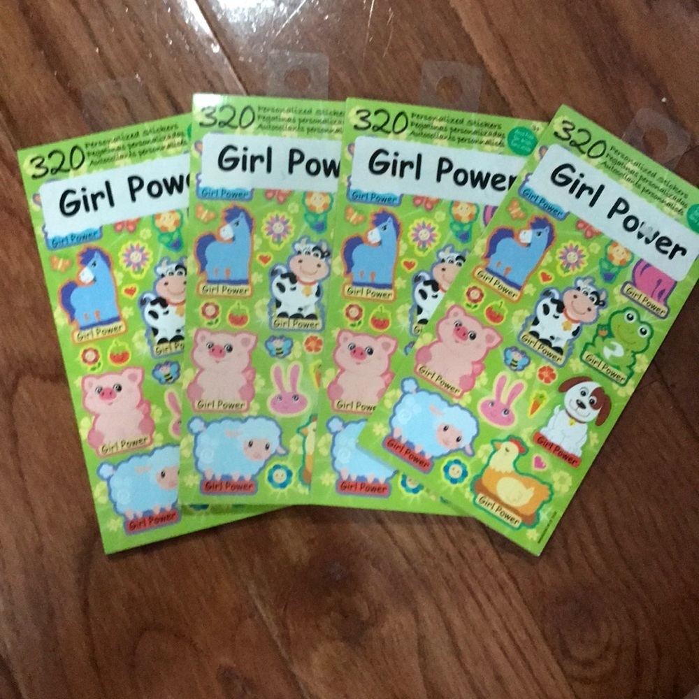 6/$20 Four sets of Girl Power stickers